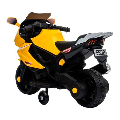 Детский электромотоцикл RiverToys S602 жёлтый фото 2