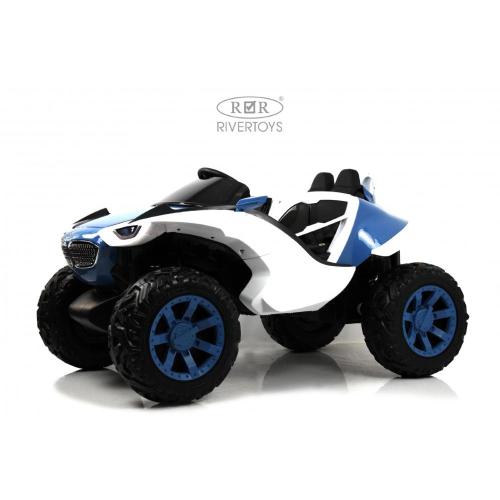 Детский электромобиль RiverToys K888AM синий фото 4