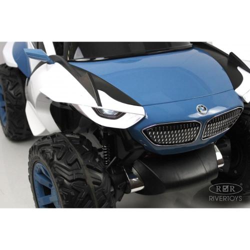 Детский электромобиль RiverToys K888AM синий фото 19