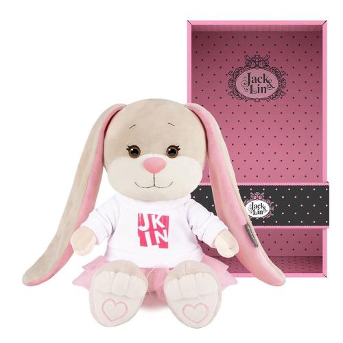 Мягкая игрушка Зайка Лин в свитшоте с розовой юбочкой 20 см Jack&Lin JL-03202306-20 фото 2