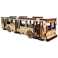 Сборная модель Автобус 75 деталей фанера Рыжий кот СДМ-51