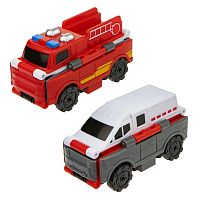 Машина Transcar Double Пожарный автомобиль - Полиция 1toy Т21869
