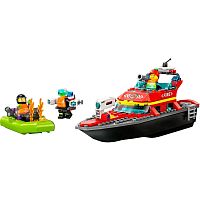 Конструктор Lego City 60373 Пожарная спасательная лодка